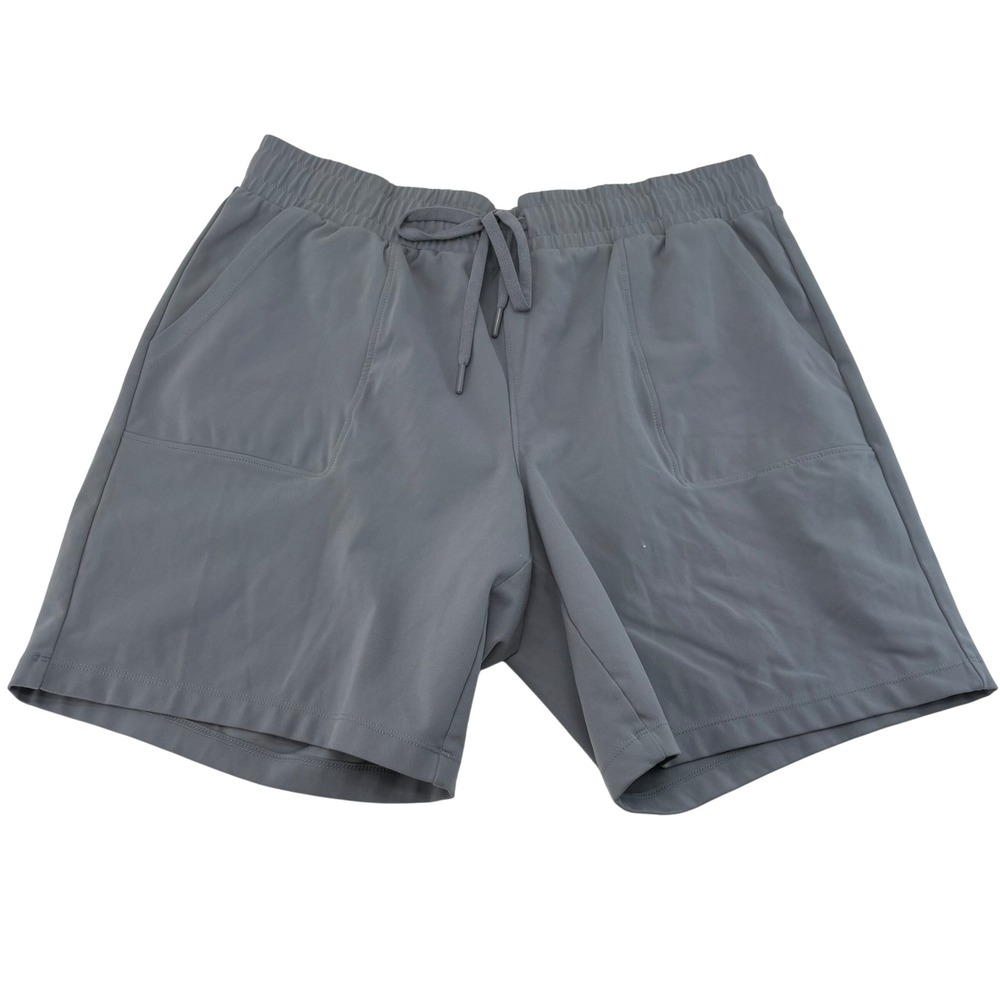 Mondetta Womens Gray Active Drawstring Athletic Shorts Size Large Pockets